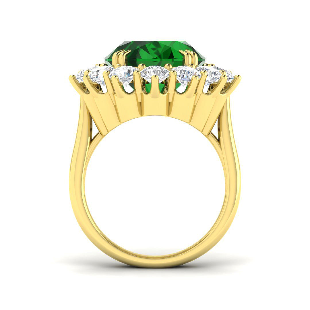 18ct Yellow Gold 13.47ct Emerald Ring