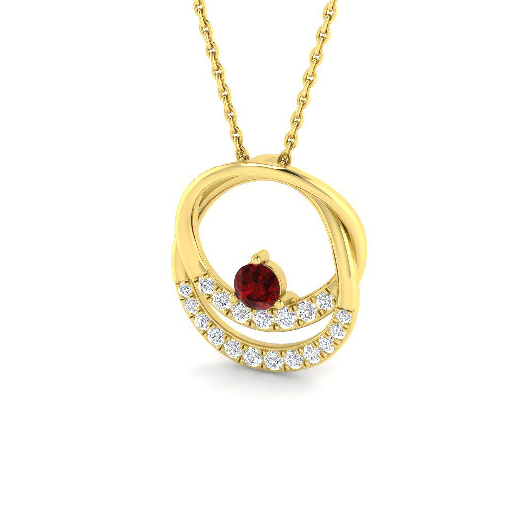 9ct Yellow Gold 0.56ct Ruby Pendant