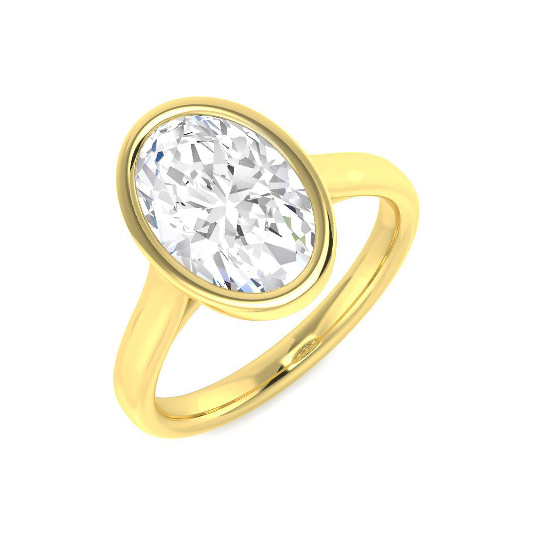 9ct Yellow Gold 3.03ct Laboratory Grown CVD Ring