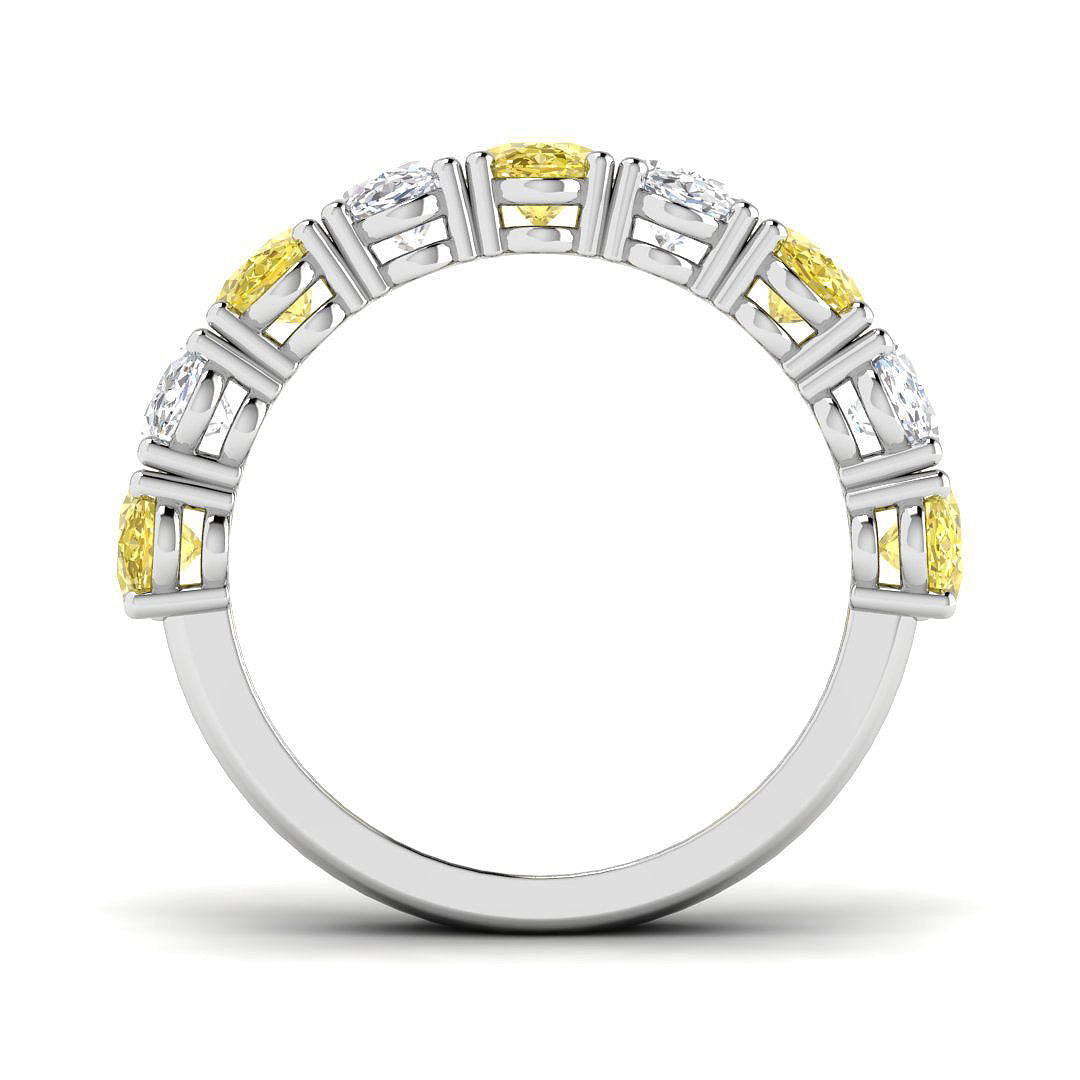 9ct White Gold 4.11ct Laboratory Grown CVD Ring