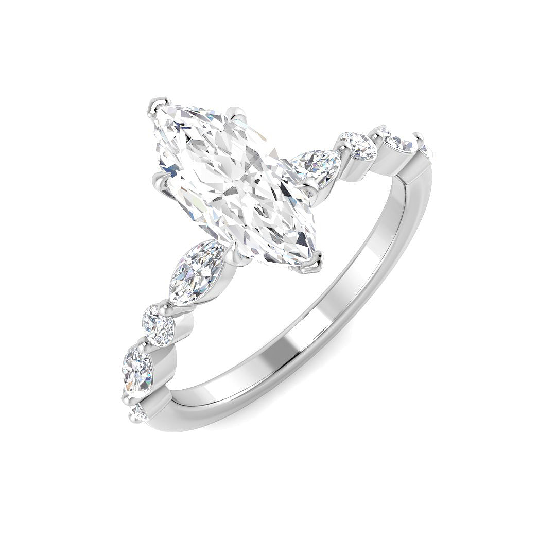 9ct White Gold 1.51ct E VS2 Laboratory Grown CVD Ring