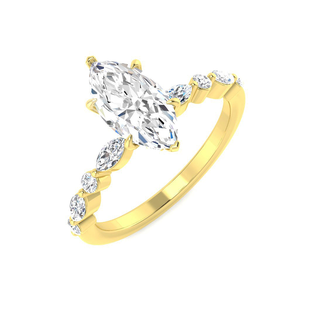 9ct Yellow Gold 1.44ct Laboratory Grown CVD Ring