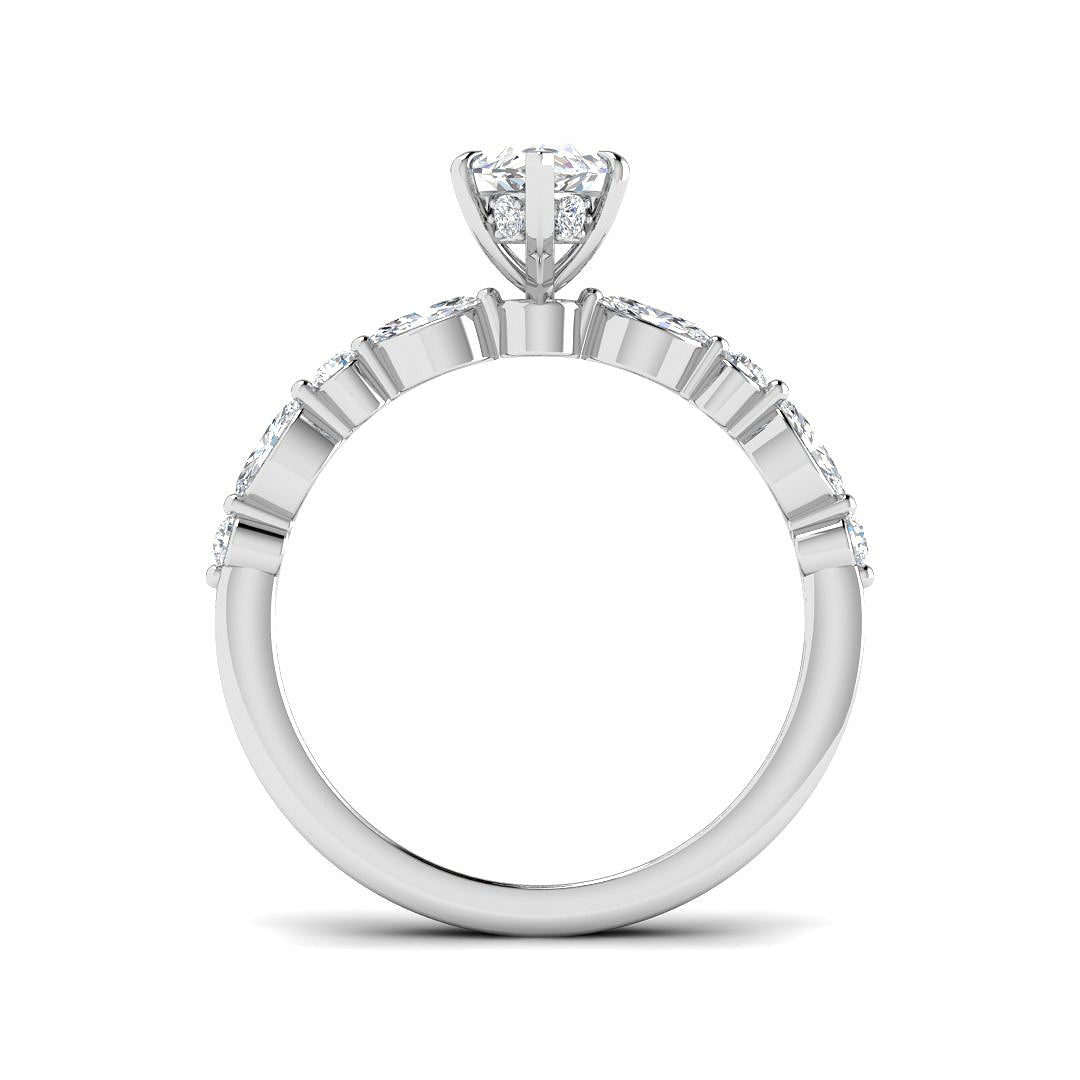 9ct White Gold 1.41ct E VS2 Laboratory Grown CVD Ring