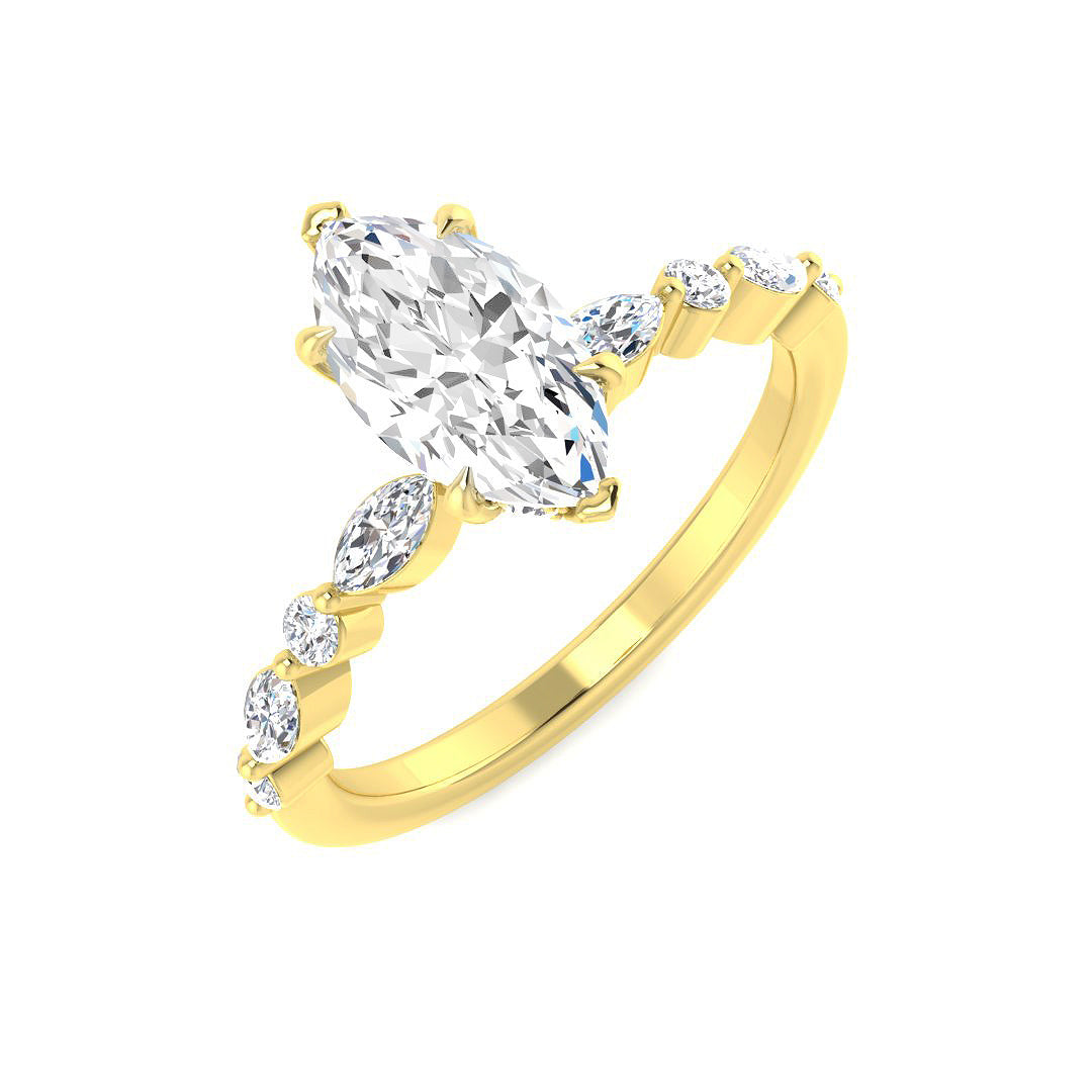 9ct Yellow Gold 1.39ct D VS2 Laboratory Grown CVD Ring