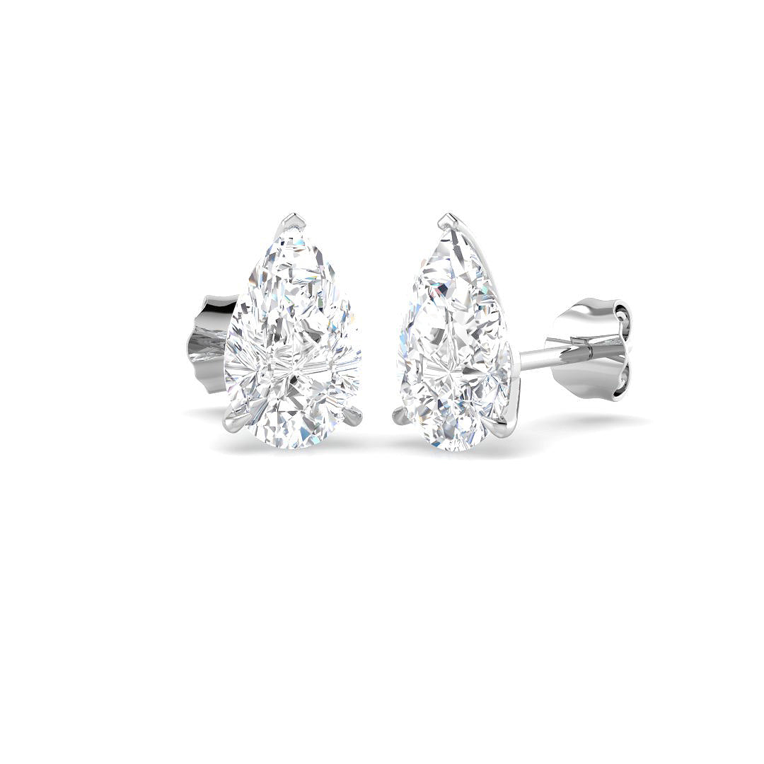 9ct White Gold 3.03ct E VS2 Laboratory Grown CVD Earrings