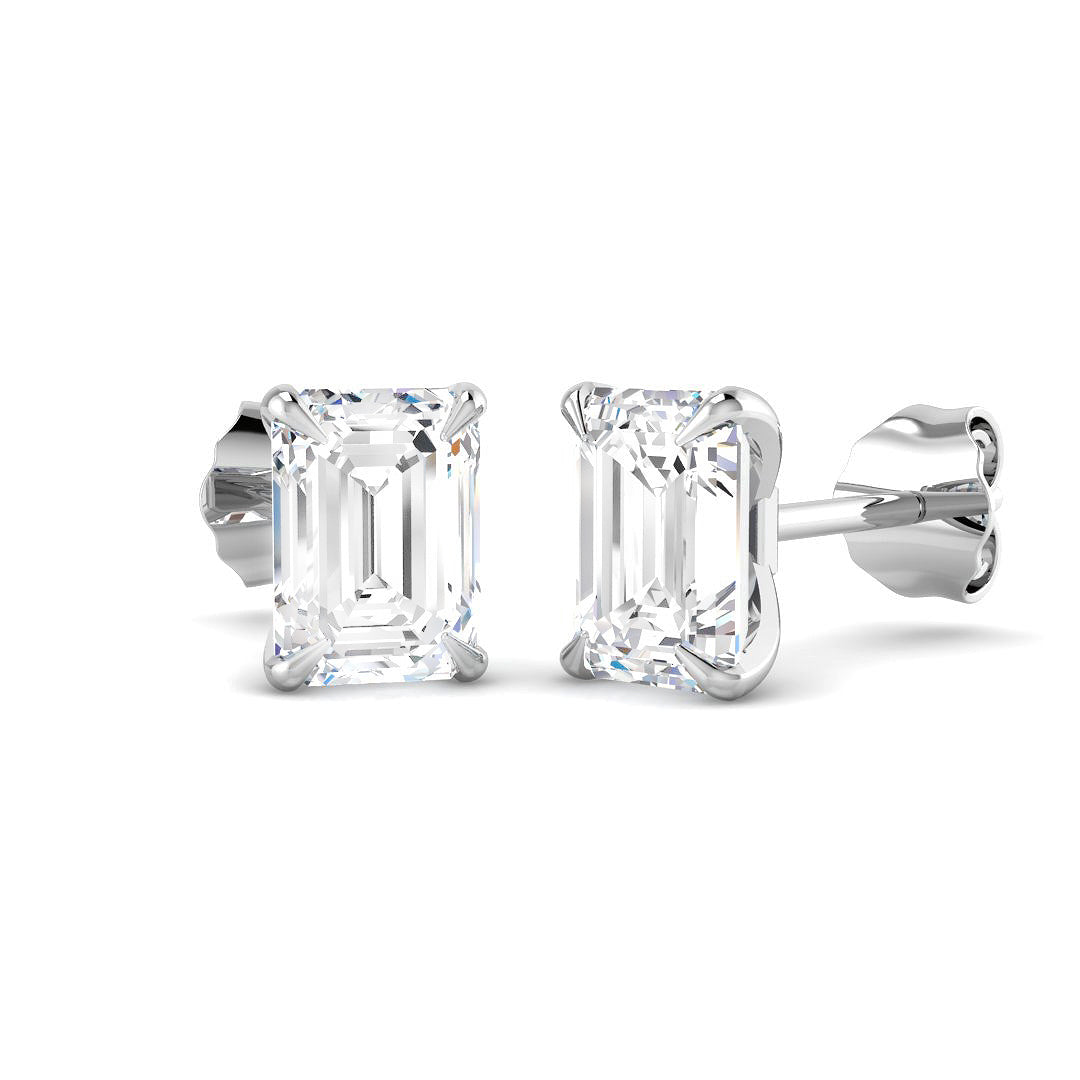 9ct White Gold 2.02ct E VS2 Laboratory Grown CVD Earrings