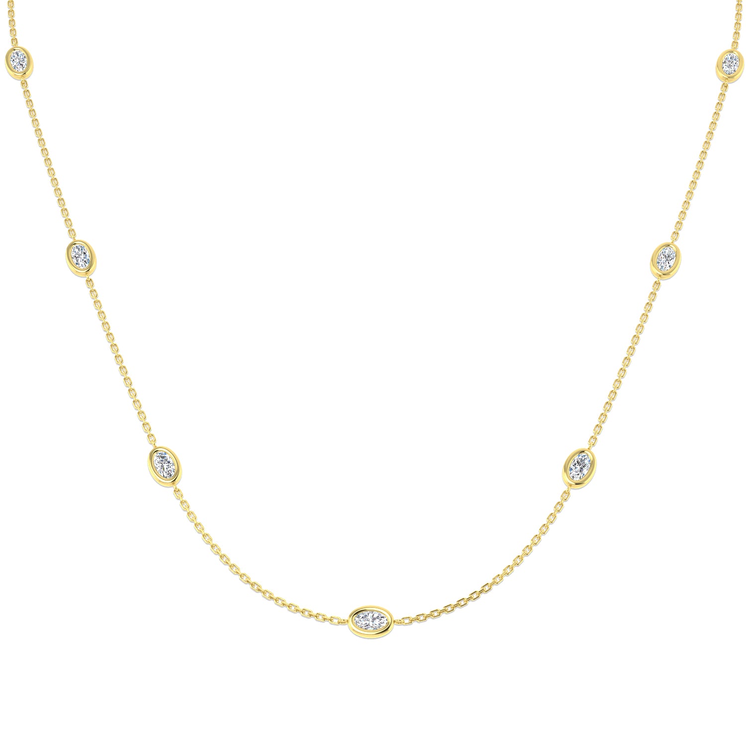 9ct Yellow Gold 1.51ct Laboratory Grown CVD Necklace