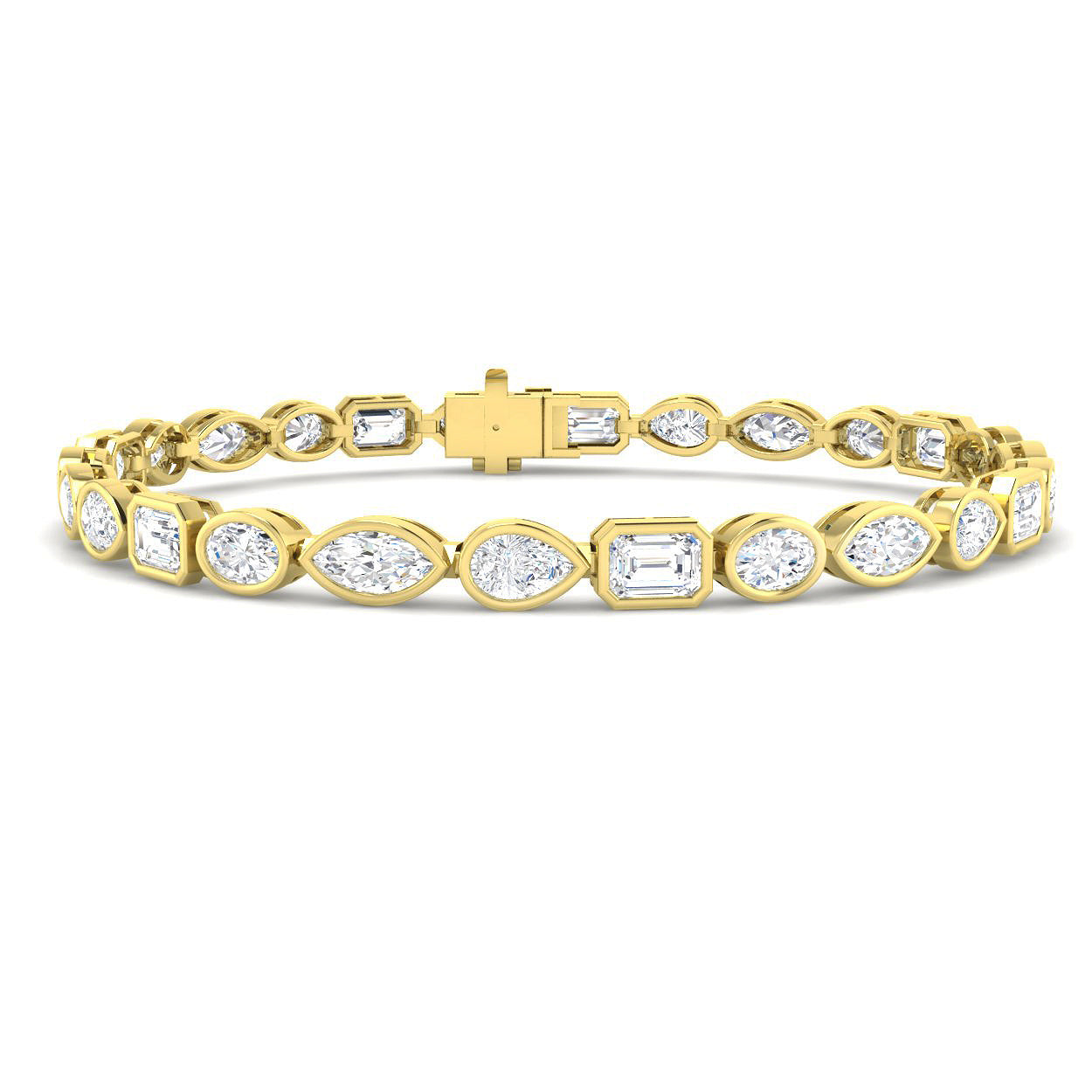 9ct Yellow Gold 8.07ct Laboratory Grown CVD Bracelet