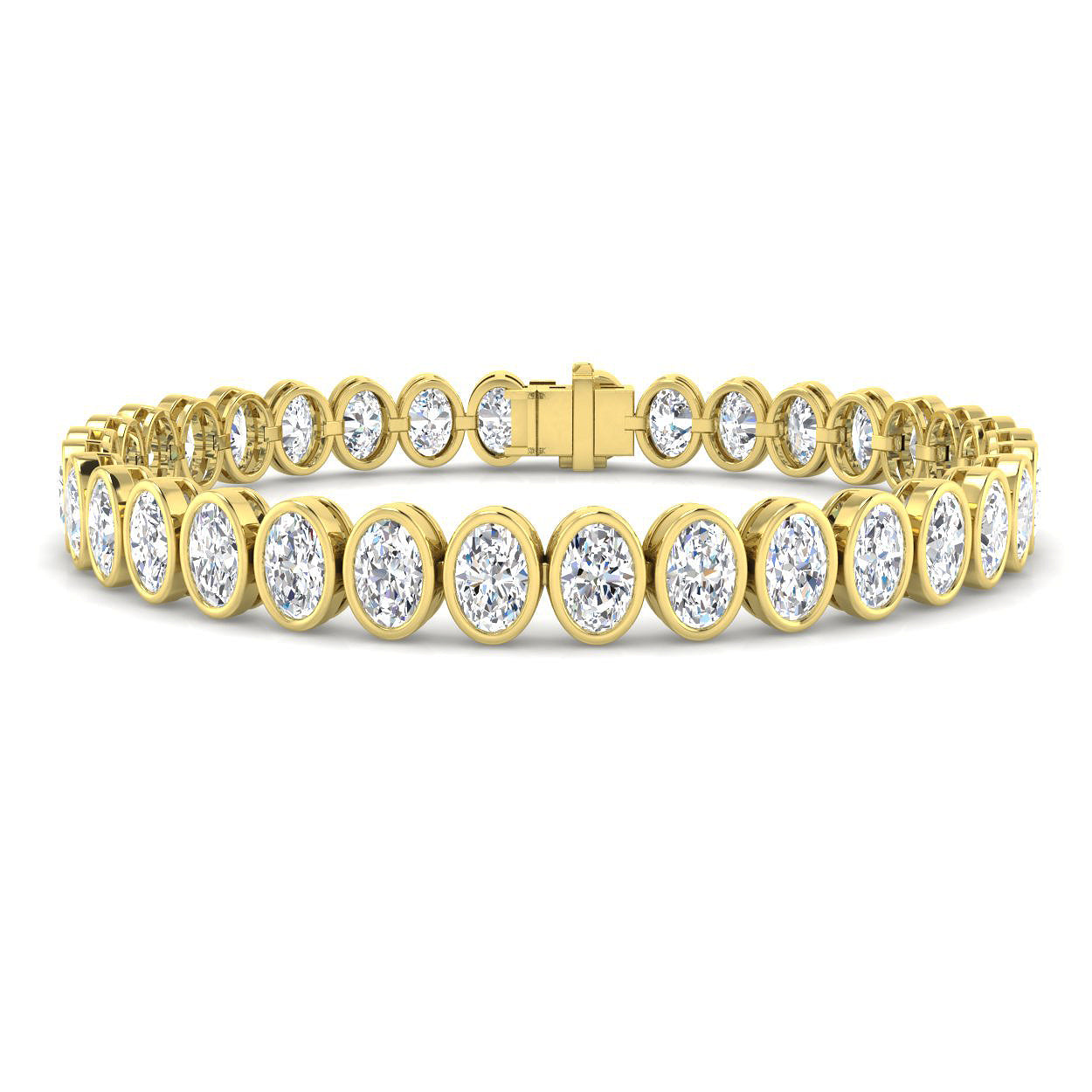 9ct Yellow Gold 13.63ct Laboratory Grown CVD Bracelet