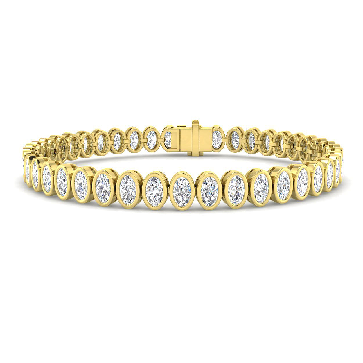 9ct Yellow Gold 7.90ct Laboratory Grown CVD Bracelet