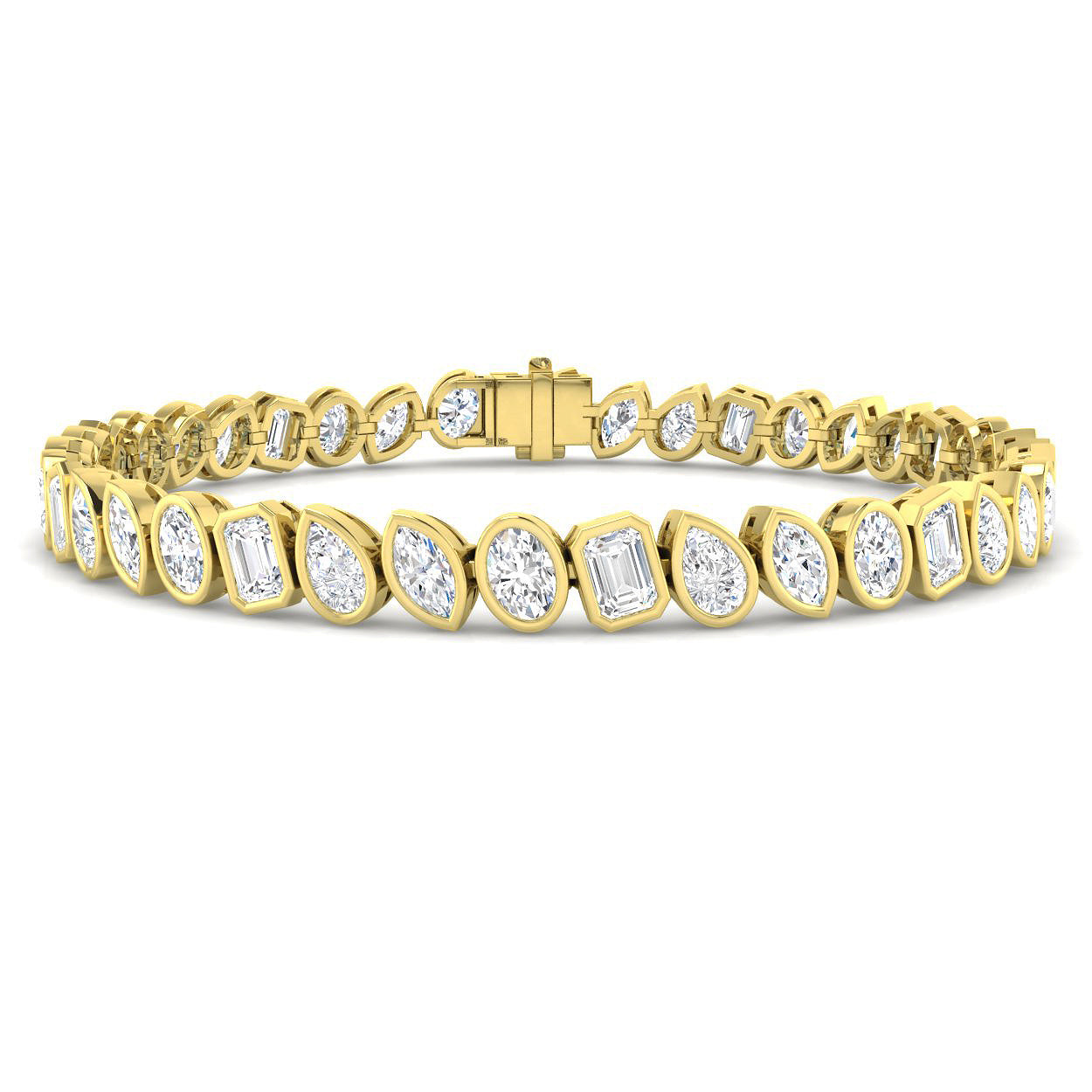 9ct Yellow Gold 8.50ct Laboratory Grown CVD Bracelet