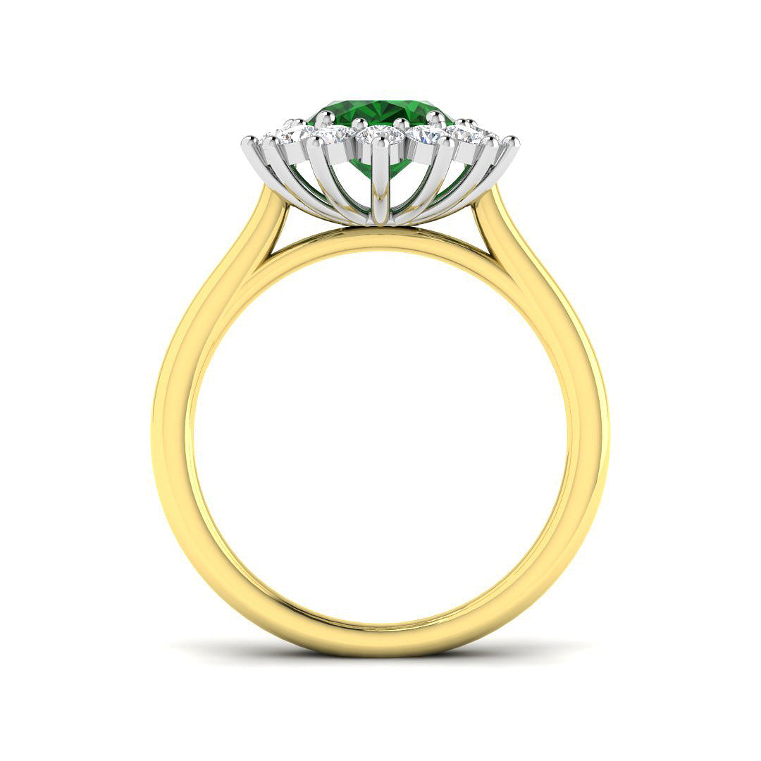 18ct Two-Tone Gold 2.43ct Emerald Ring
