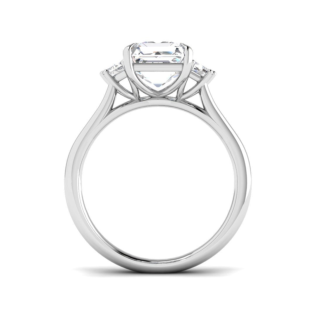 9ct White Gold 3.40ct Laboratory Grown CVD Ring