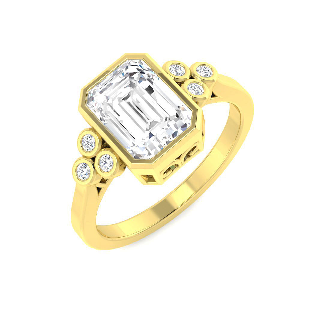9ct Yellow Gold 2.13ct E VS1 Laboratory Grown CVD Ring