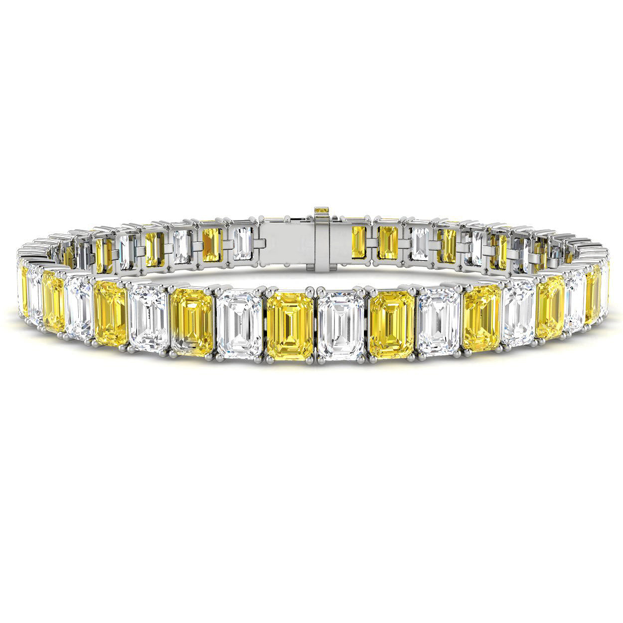9ct White Gold 28.13ct Laboratory Grown CVD Bracelet