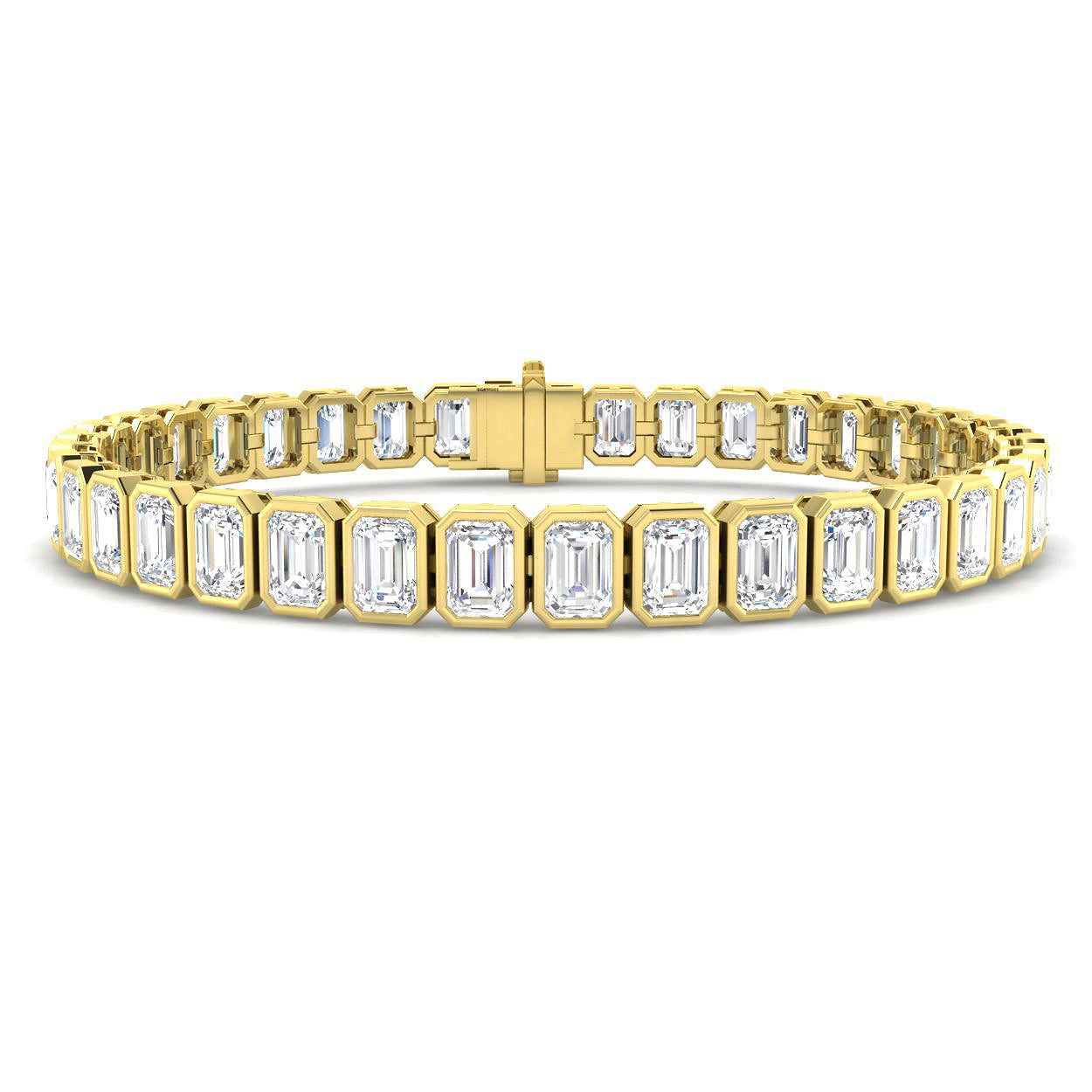 9ct Yellow Gold 15.45ct Laboratory Grown CVD Bracelet