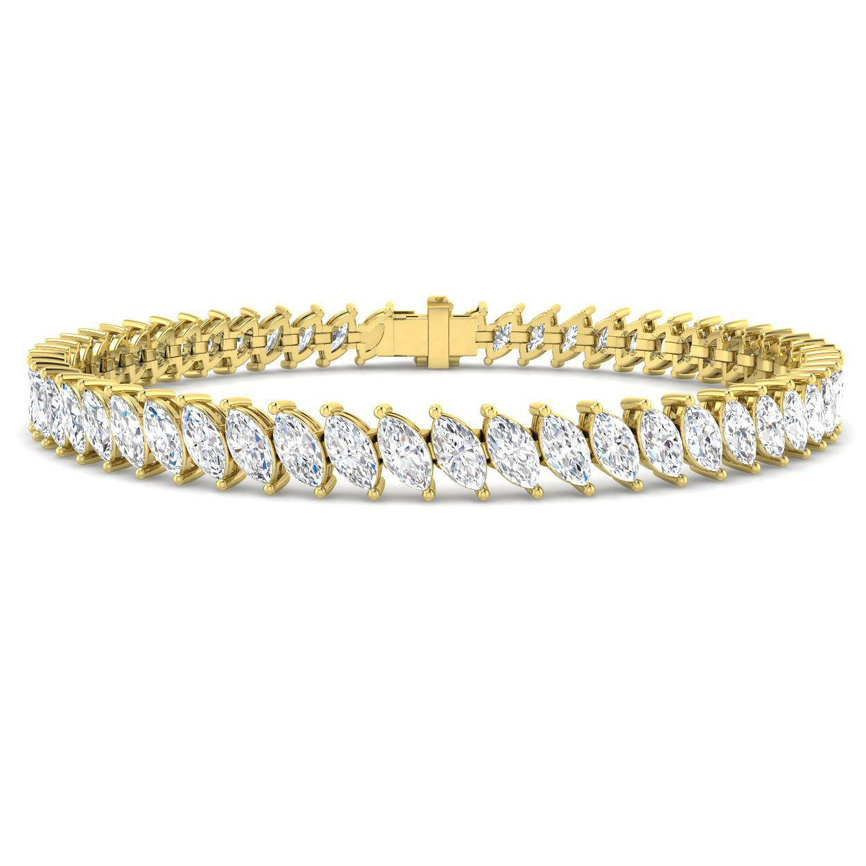 9ct Yellow Gold 8.63ct Laboratory Grown CVD Bracelet