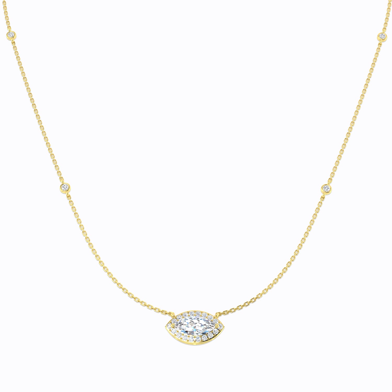 9ct Yellow Gold 1.59ct E VS2 Laboratory Grown CVD Necklace