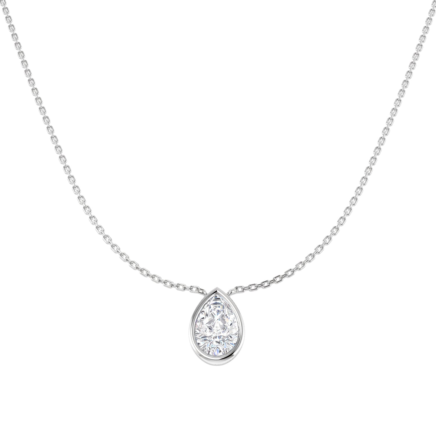 9ct White Gold 2.02ct E VS2 Laboratory Grown CVD Necklace