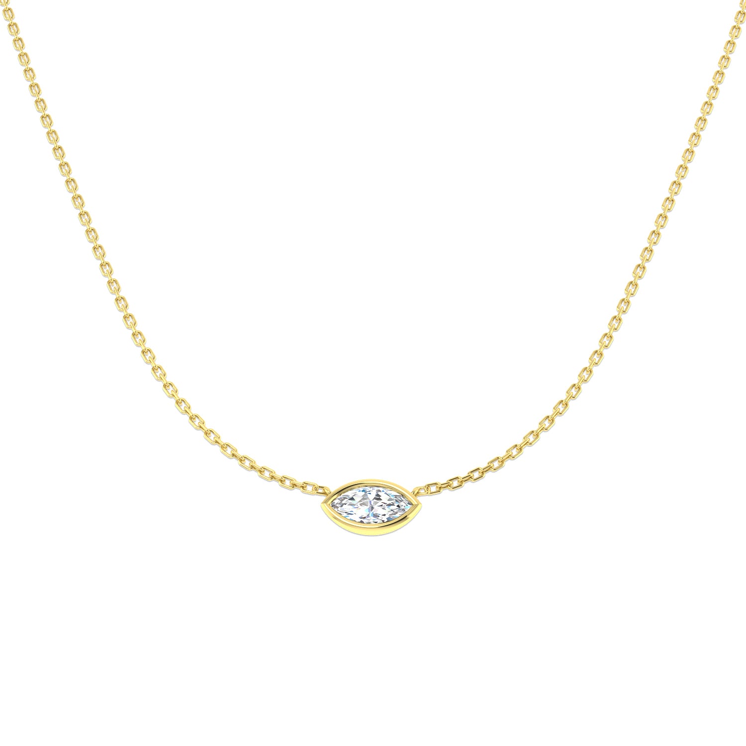 9ct Yellow Gold 0.57ct Laboratory Grown CVD Necklace