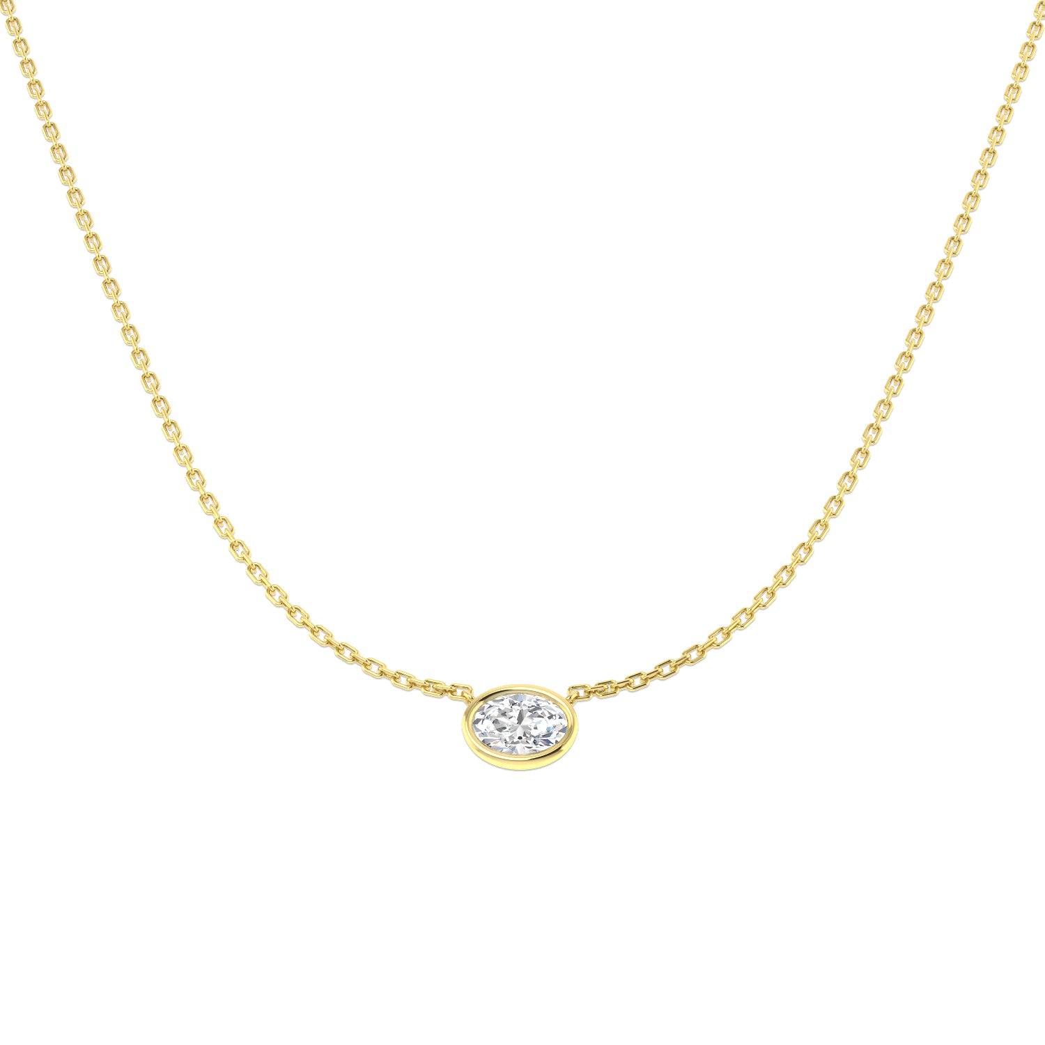 9ct Yellow Gold 0.55ct Laboratory Grown CVD Necklace
