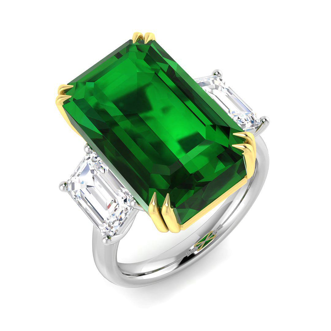 18ct Two-Tone Gold 7.99ct E VS2 CVD Ring