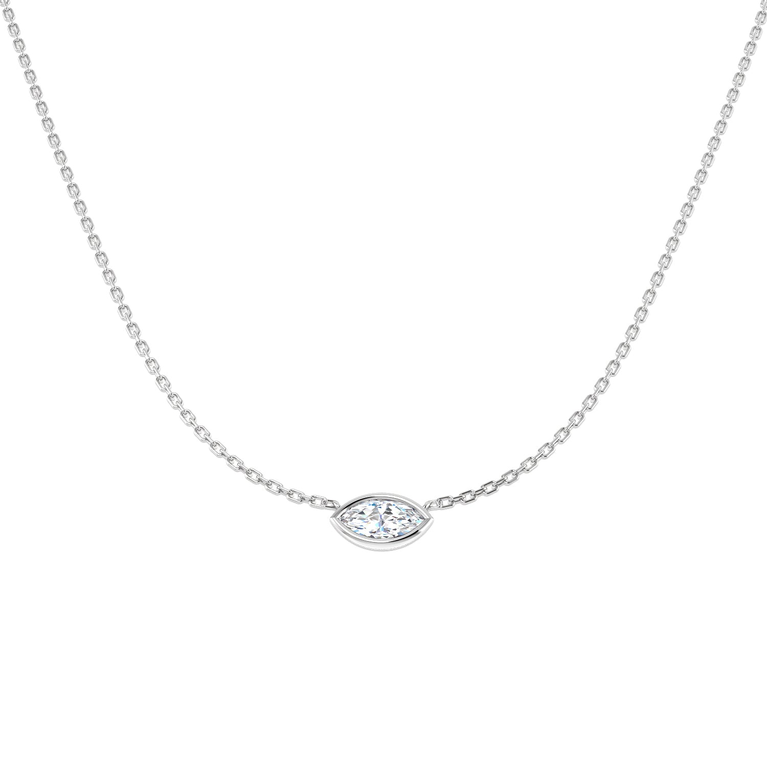 9ct White Gold 0.57ct Laboratory Grown CVD Necklace