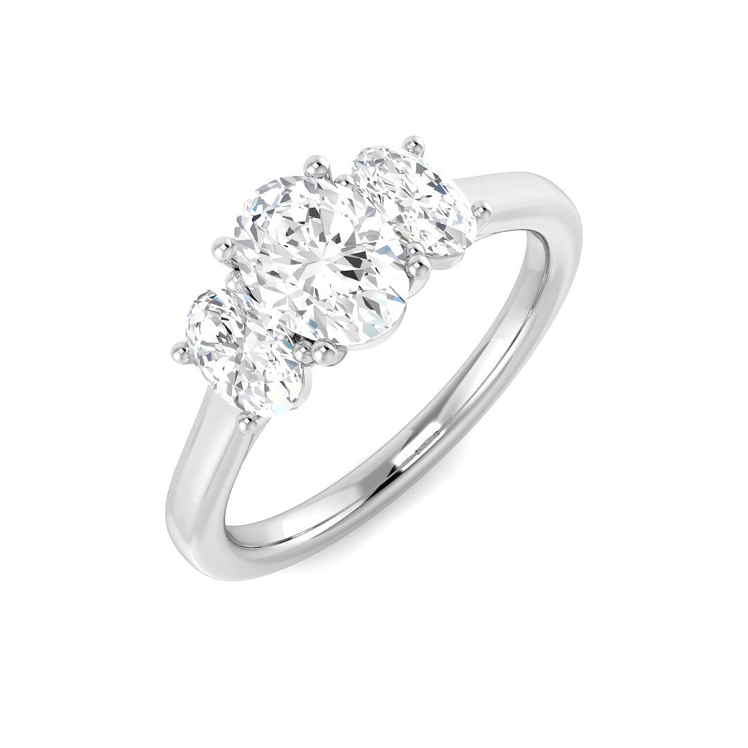 9ct White Gold 1.31ct Laboratory Grown CVD Ring