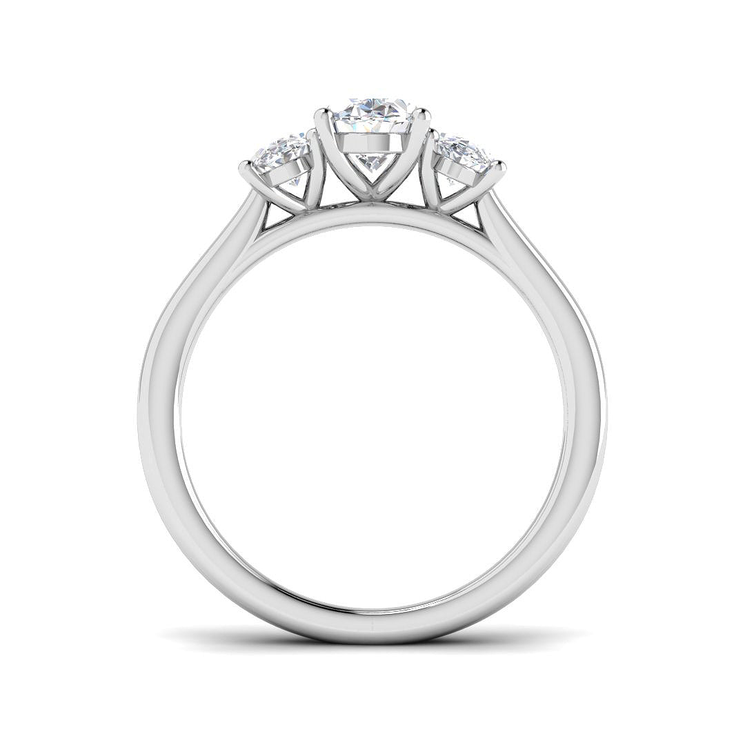 9ct White Gold 1.31ct Laboratory Grown CVD Ring