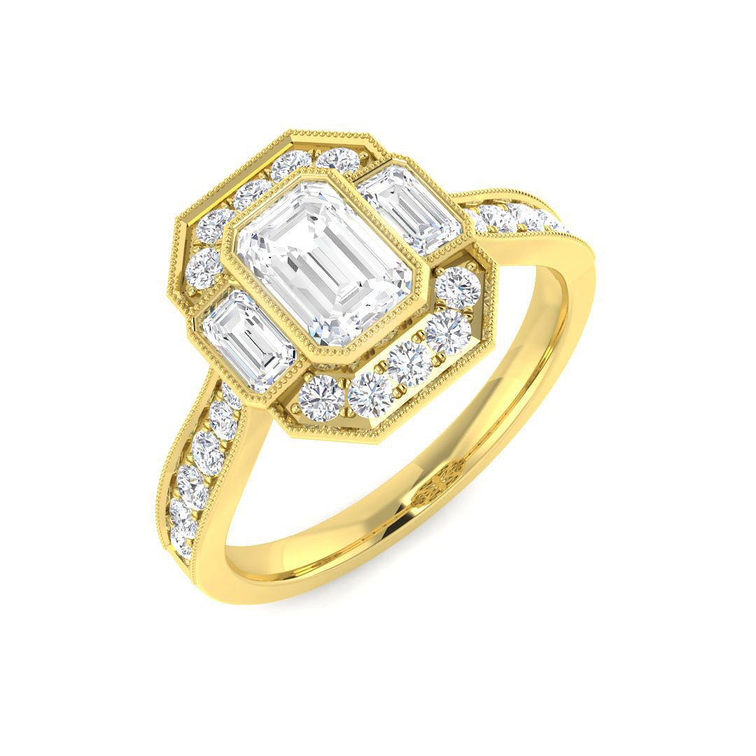 9ct Yellow Gold 1.43ct Laboratory Grown CVD Ring