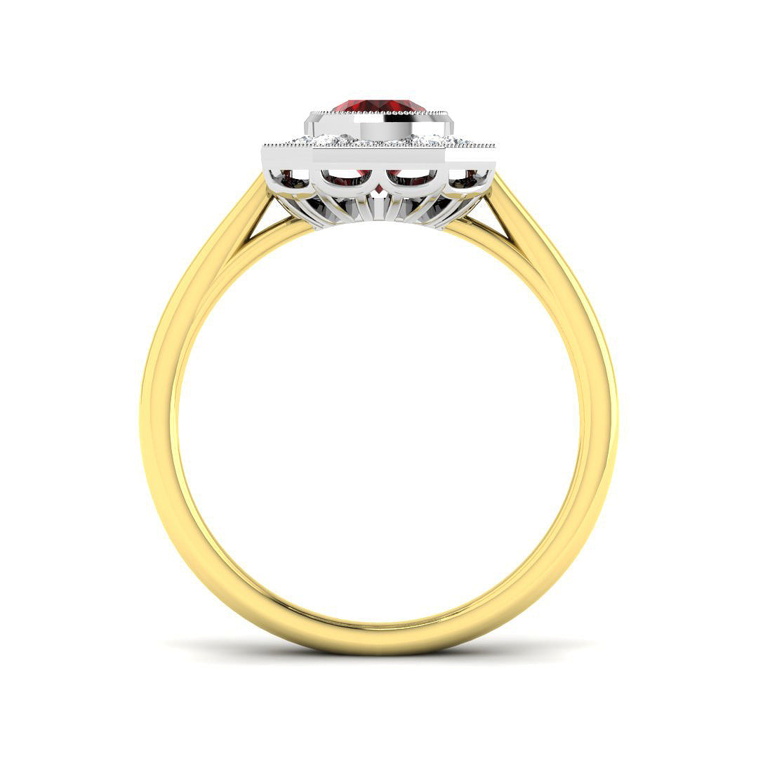 9ct Two-Tone Gold 1.14ct Ruby Ring