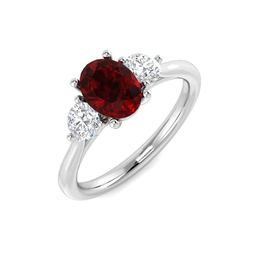 9ct White Gold 1.41ct Ruby Ring