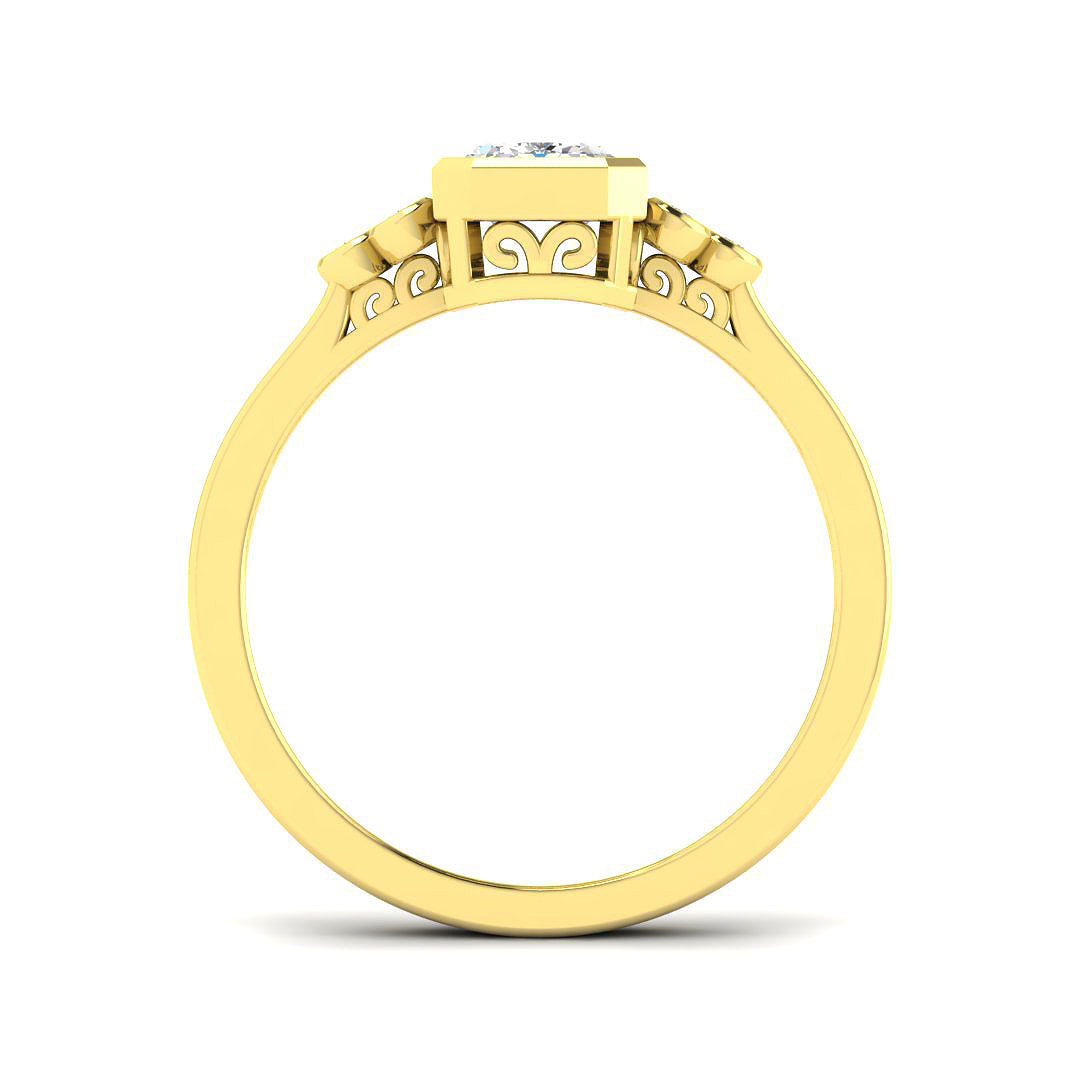 9ct Yellow Gold 1.07ct E VS2 Laboratory Grown CVD Ring