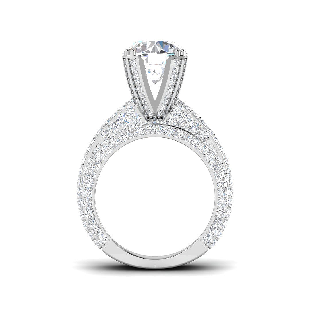9ct White Gold 5.22ct E VS2 Laboratory Grown CVD Ring