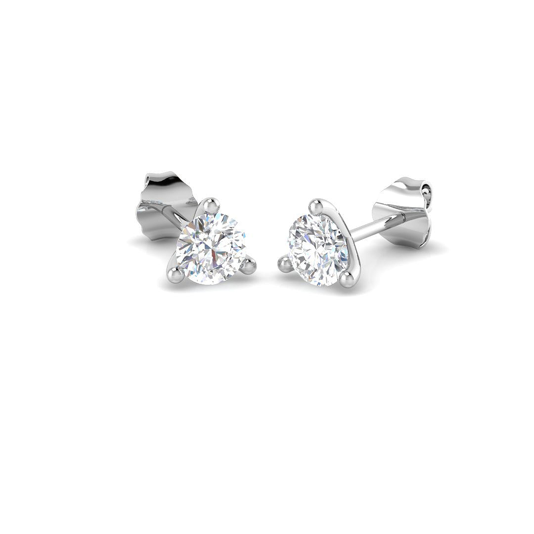 9ct White Gold 0.92ct Laboratory Grown CVD Earrings
