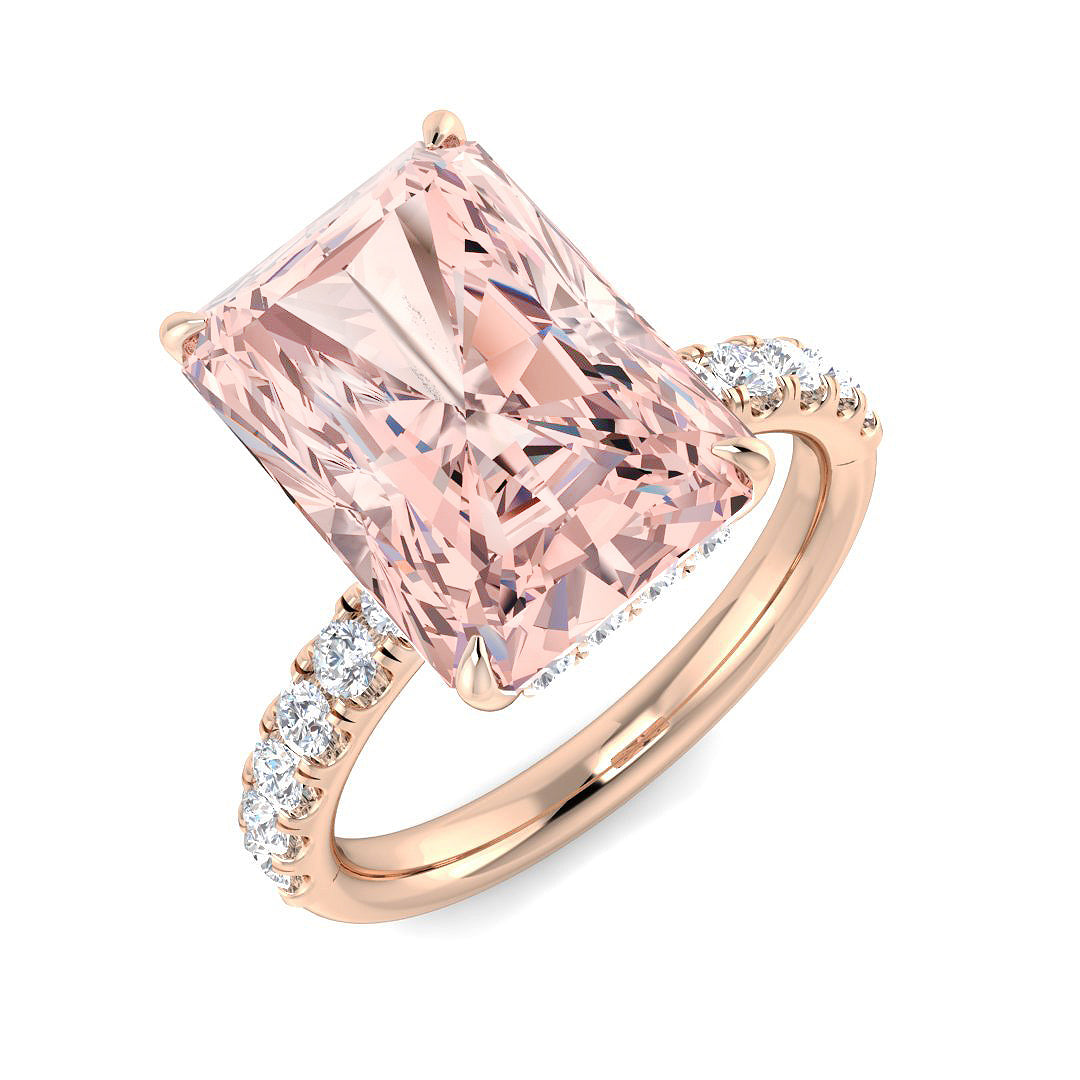 18ct Rose Gold 6.66ct Laboratory Grown Lab Pink Diamond Ring