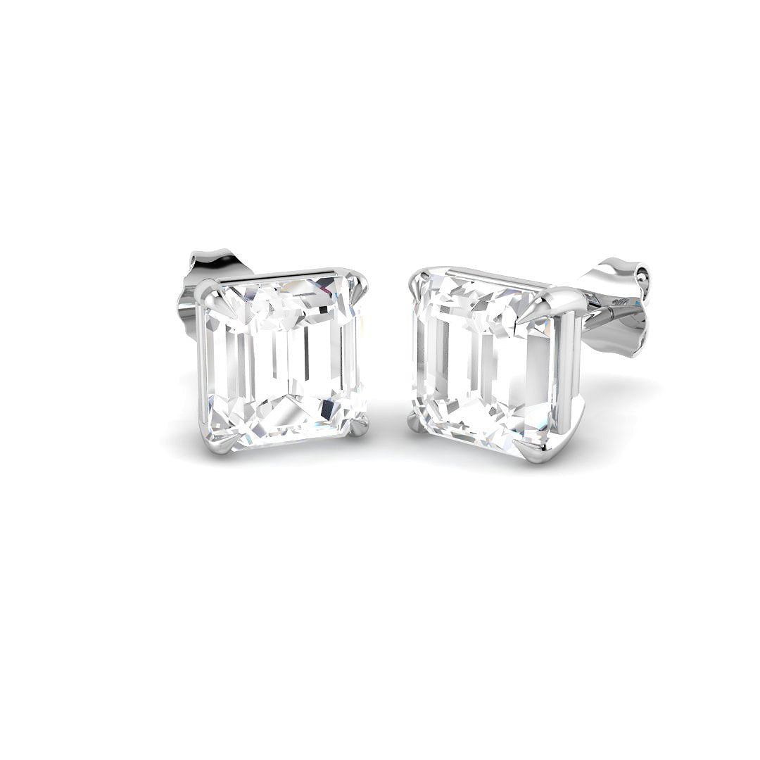 9ct White Gold 6.06ct Laboratory Grown CVD Earrings