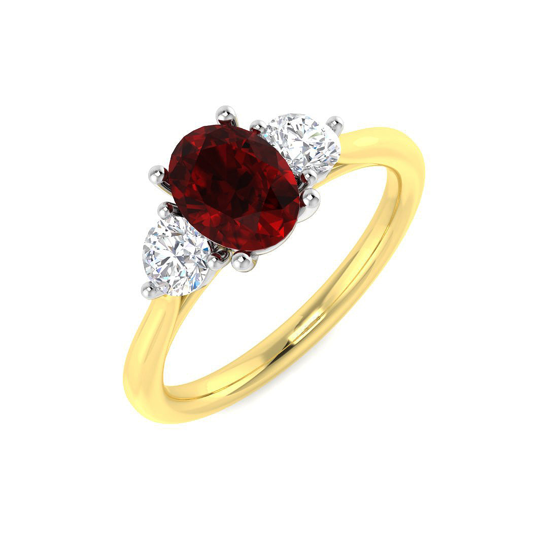 9ct Yellow Gold 1.41ct Ruby Ring