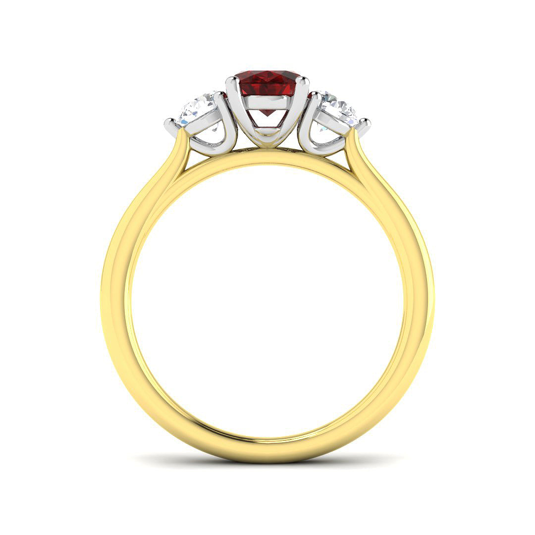 9ct Yellow Gold 1.41ct Ruby Ring
