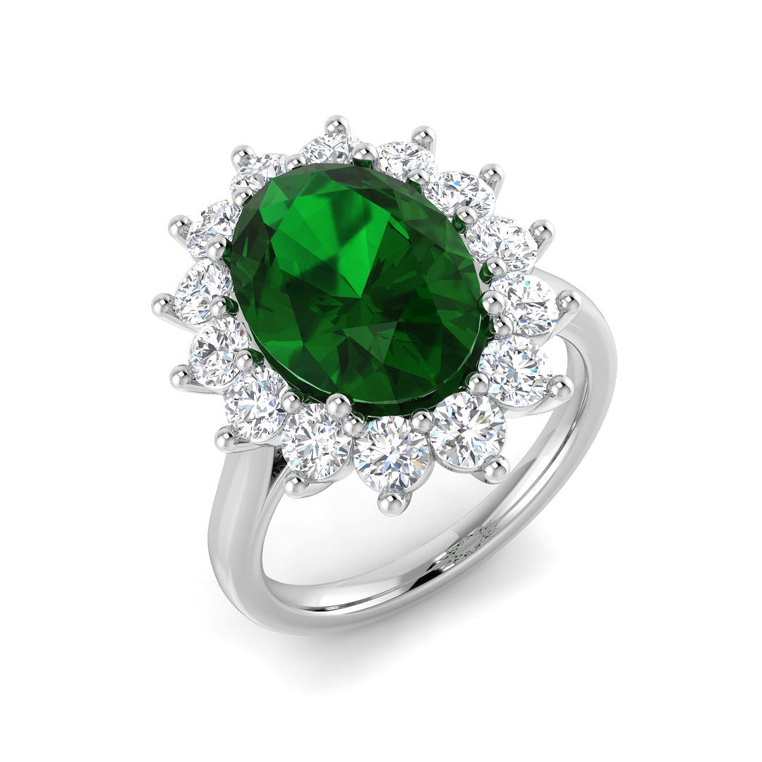 Platinum 5.34ct Emerald Ring