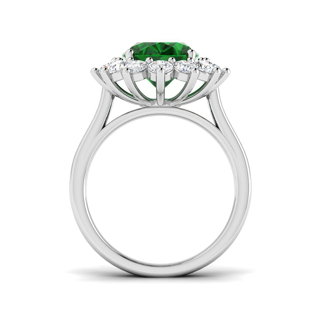Platinum 5.34ct Emerald Ring