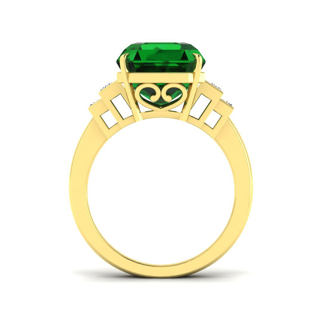 18ct Yellow Gold 8.55ct Emerald Ring