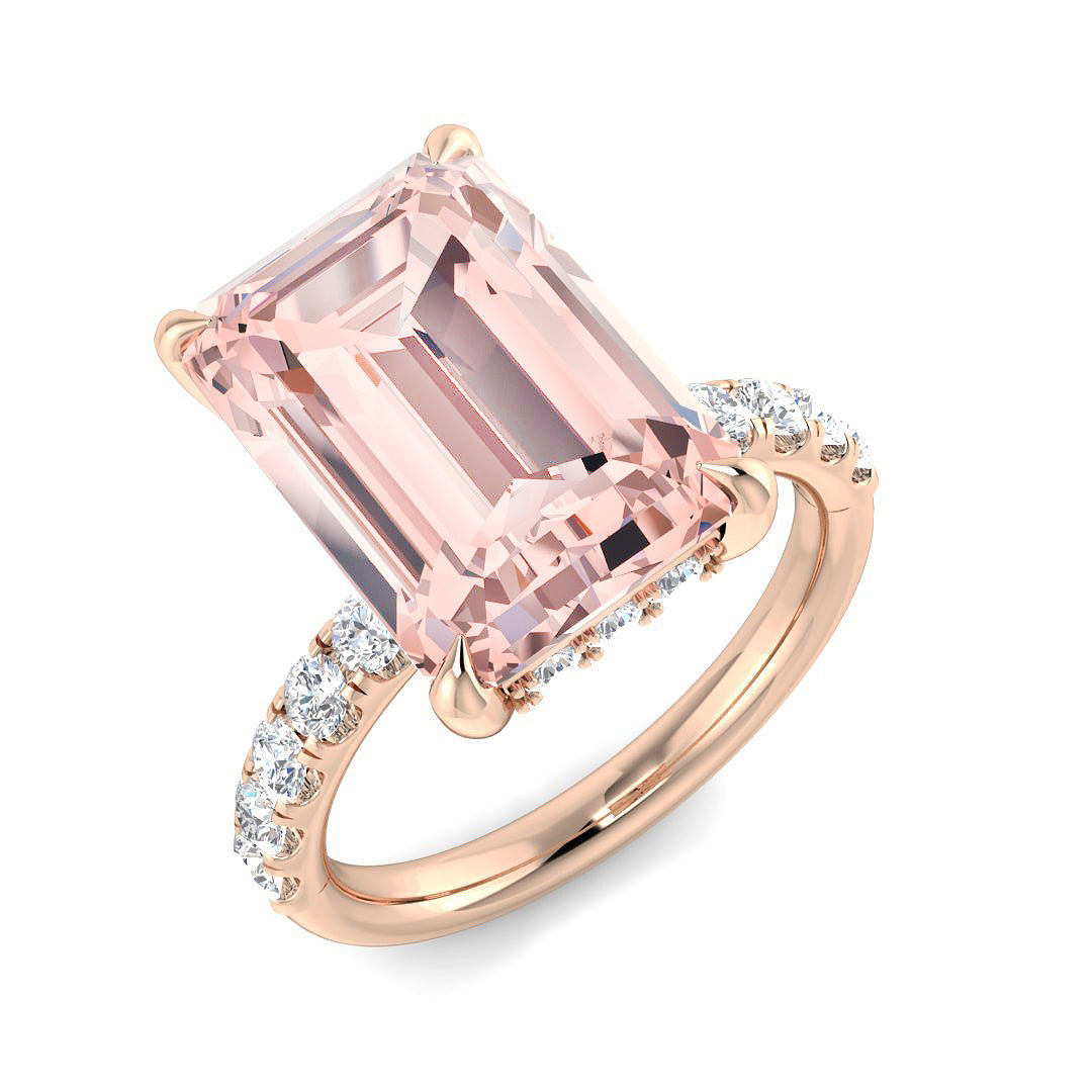 9ct Rose Gold 7.87ct G VS1 Laboratory Grown Lab Pink Diamond Ring
