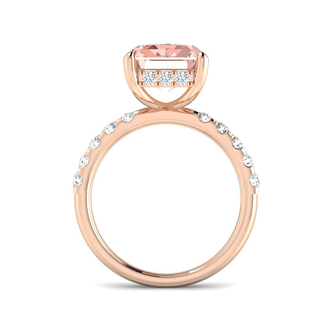 9ct Rose Gold 7.87ct G VS1 Laboratory Grown Lab Pink Diamond Ring