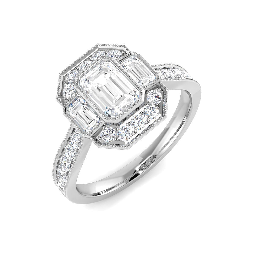 9ct White Gold 1.43ct Laboratory Grown CVD Ring