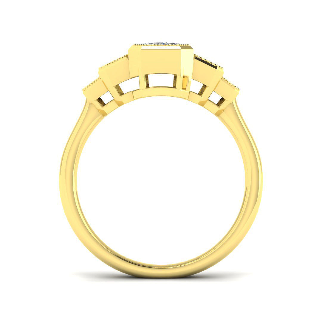 9ct Yellow Gold 1.70ct E VS2 Laboratory Grown CVD Ring