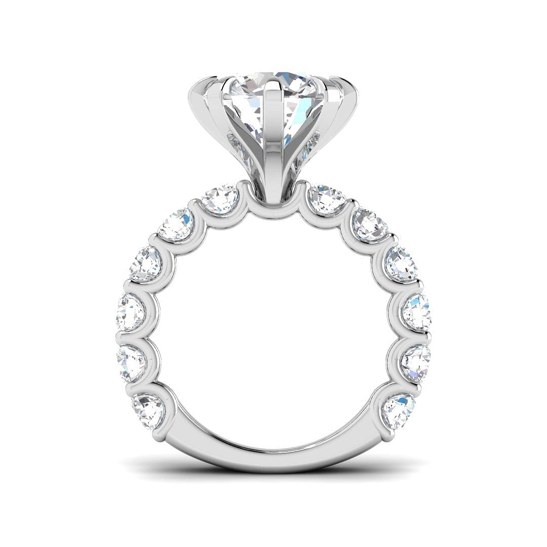 9ct White Gold 5.82ct E VS2 Laboratory Grown CVD Ring