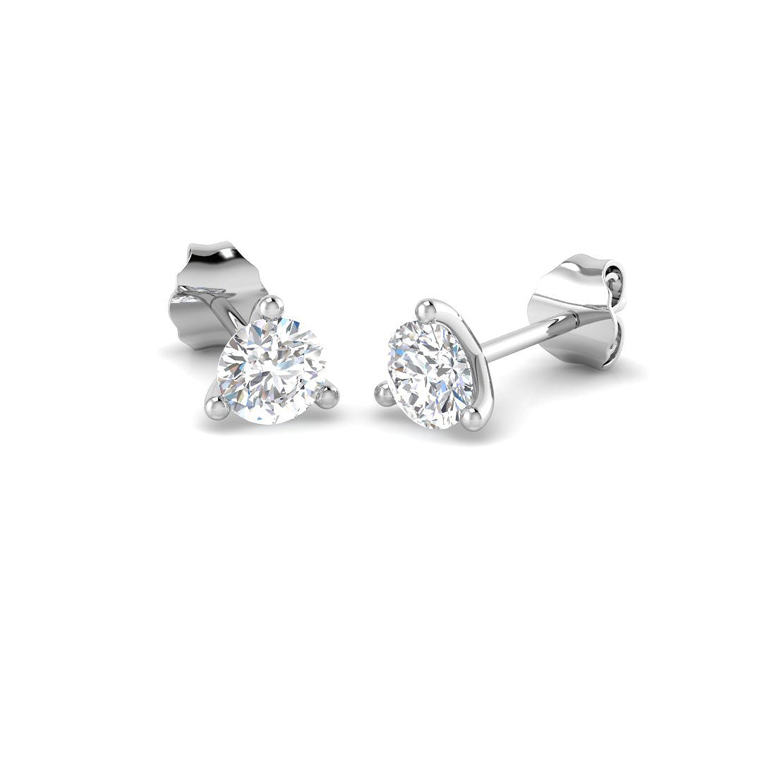 9ct White Gold 0.76ct Laboratory Grown CVD Earrings