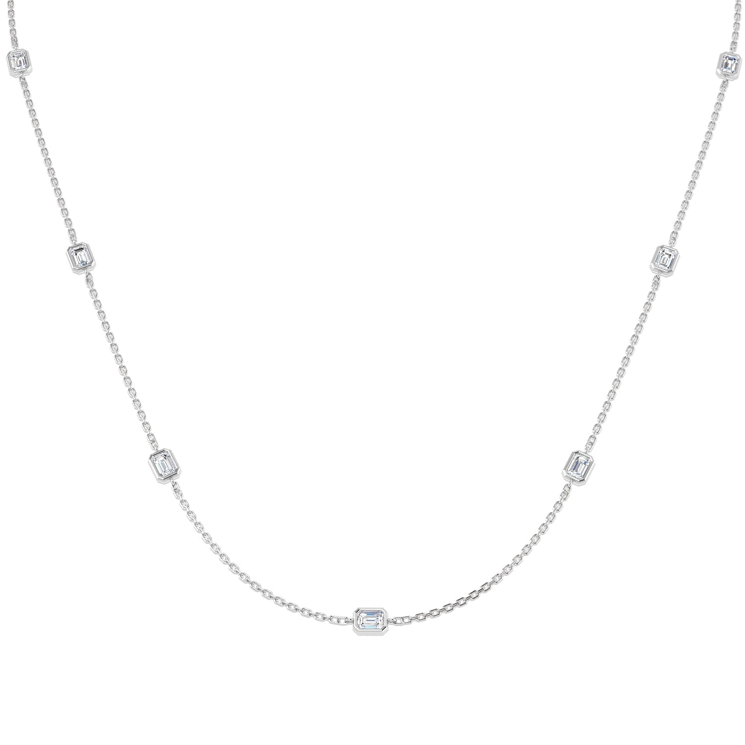 9ct White Gold 1.58ct Laboratory Grown CVD Necklace