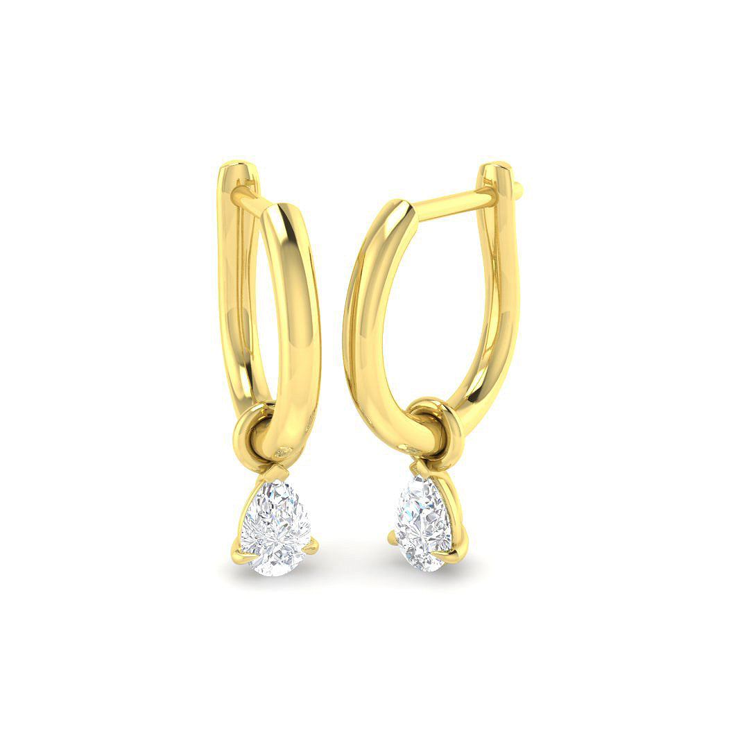 18ct Yellow Gold 0.37ct Diamond Earrings